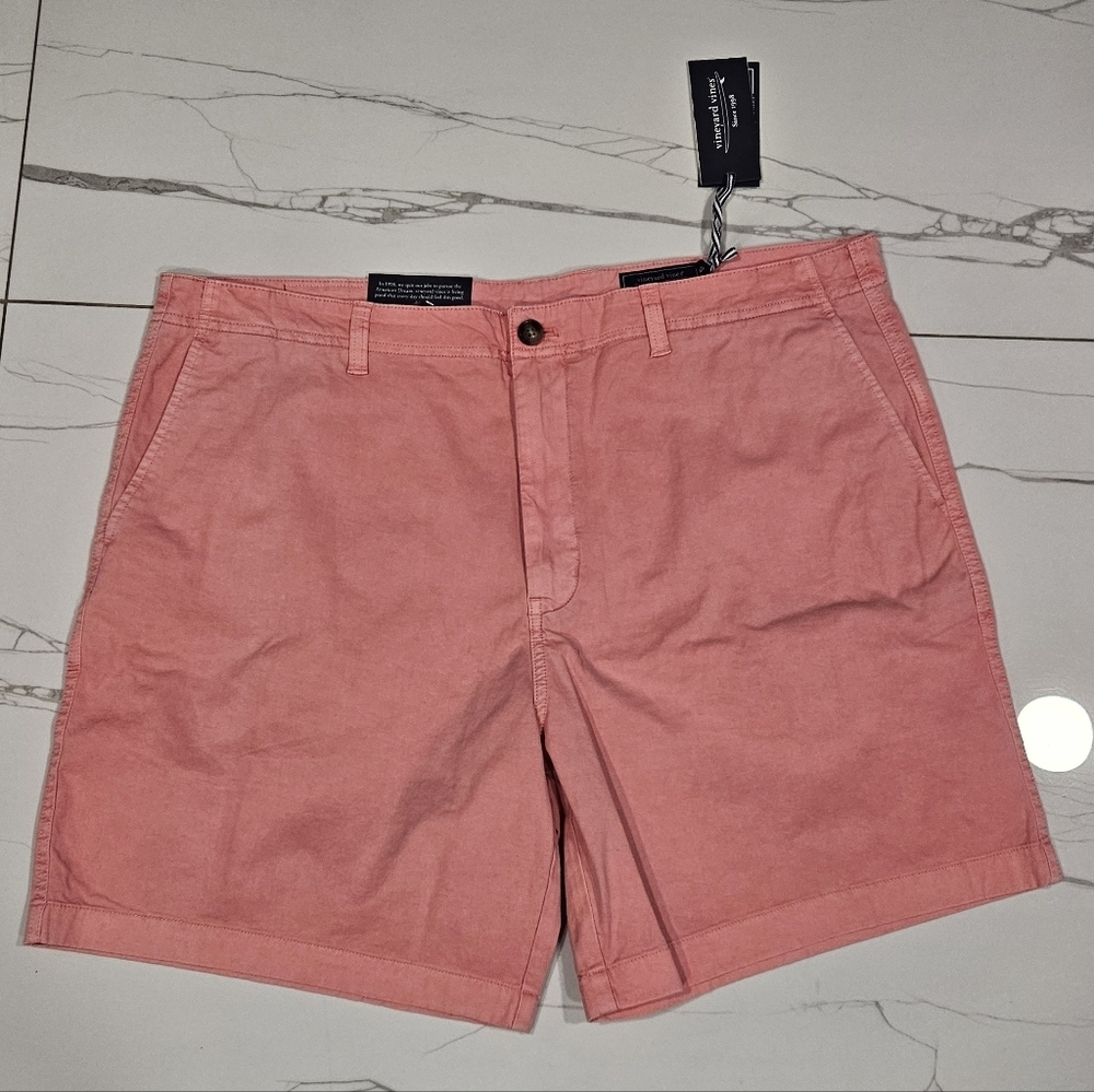 NWT Vineyard Vines Men's Pink Flat Front Shorts